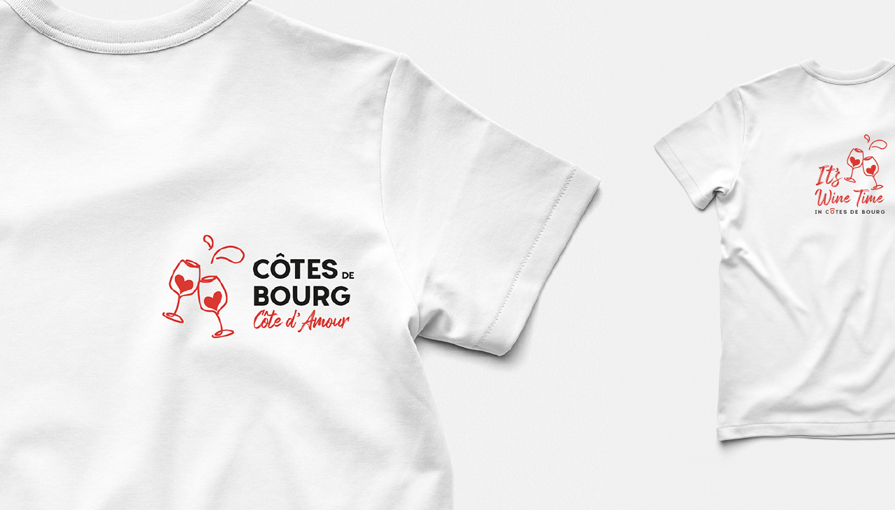 Les T-Shirts Côtes de Bourg - design graphique, motif pour t-shirt - agence bonbay conseils