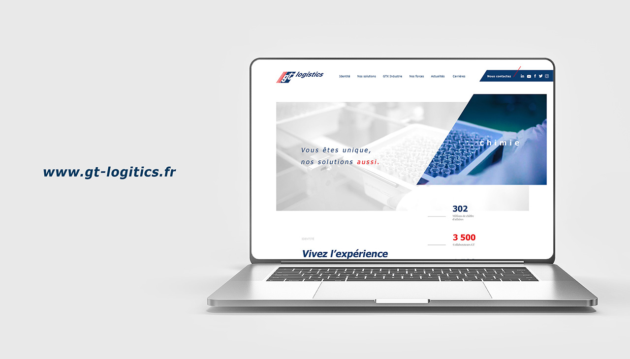 GT logistics – Un site dynamique - Webdesign, développement, SEO - agence bonbay conseils