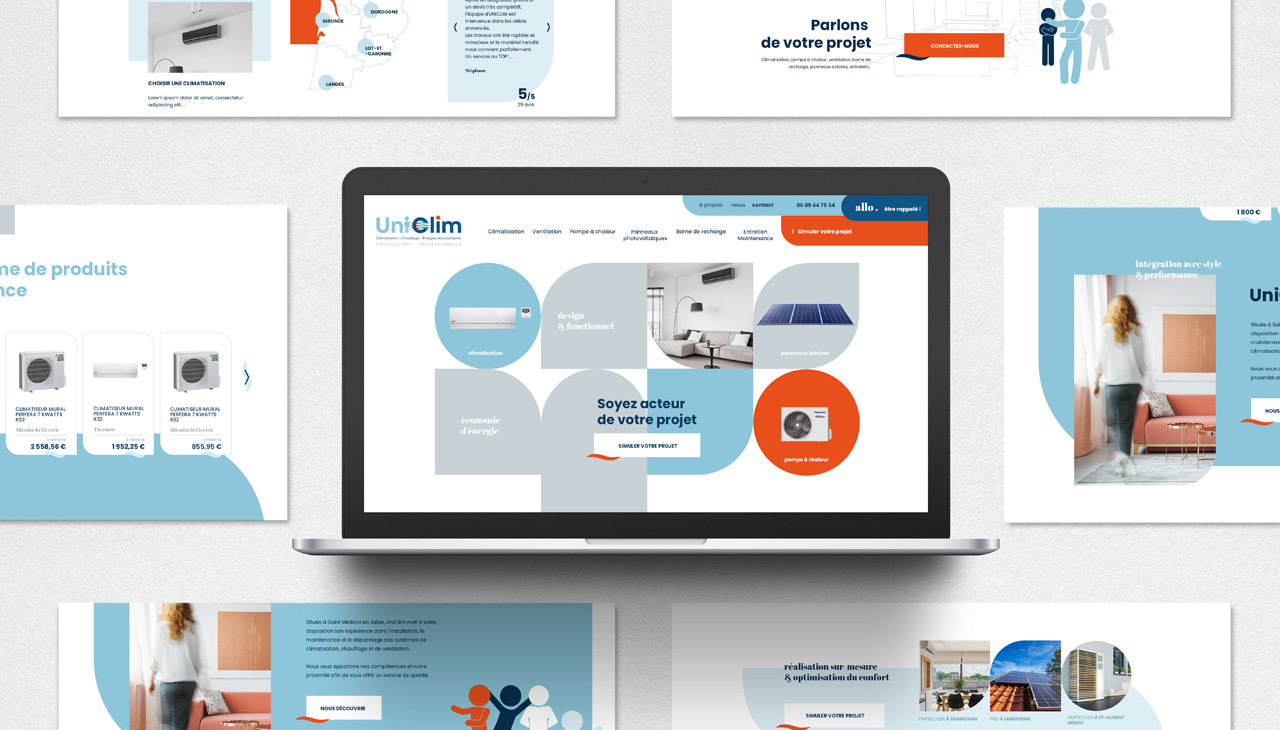 Uniclim - webdesign, développement, SEO, SEA - agence bonbay conseils