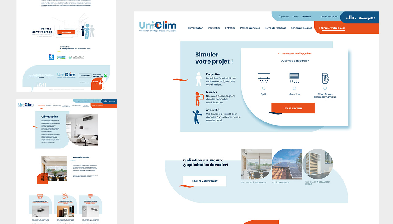 Uniclim - webdesign, développement, SEO, SEA - agence bonbay conseils